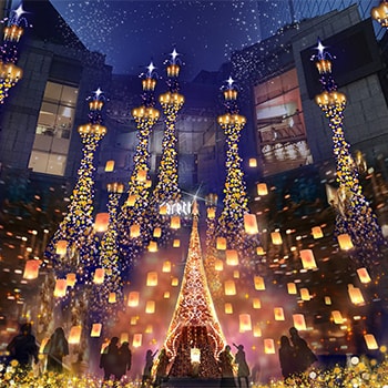 「Caretta Illumination 2018 ～ディズニーMovieNEX プリンセスイルミネーション～」カレッタ汐留で開催