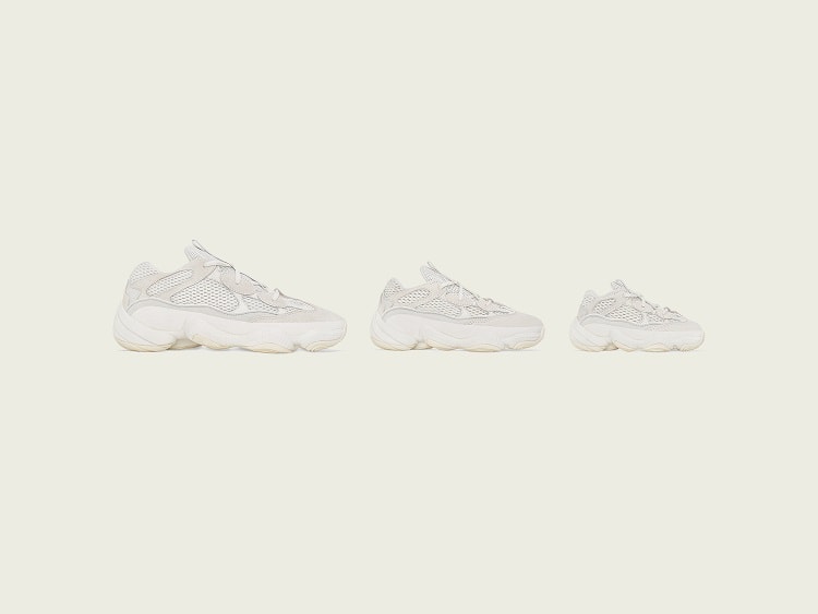 〈アディダス〉×〈カニエ・ウエスト〉ファミリーで履ける「YEEZY 500 BONE WHITE」登場！