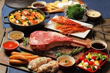 SORAMIDO BBQコース 1人 ¥6,600　※2.5時間制、大人4名より予約可能。
